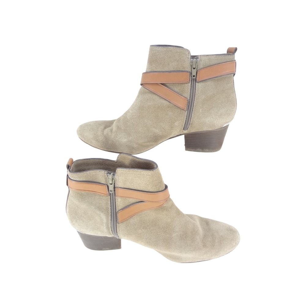 Coach Womens Tan Suede Leather Buckle Ankle Boots Size 11 B - Picture 2 of 11